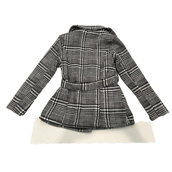 Me Jane Women's Black and Ivory Double Breasted Coat size Small PeaCoat - Picture 4 of 4